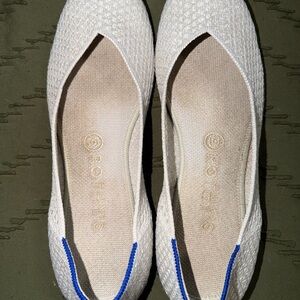 Rothy's Women's Cream and Blue Flats